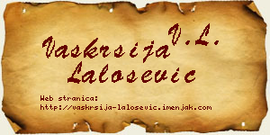 Vaskrsija Lalošević vizit kartica